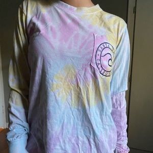pastel tye dye Santa Cruz long sleeve tee
